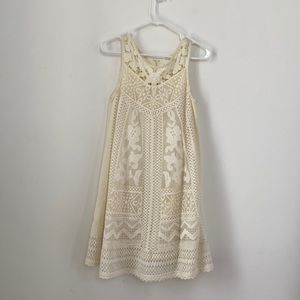 Vanessa Virginia Anthropology Ivory Lace Dress. NWT
